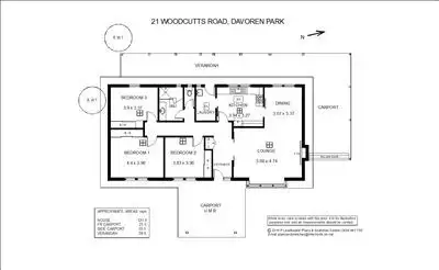 Floorplan of Homely house listing, 21 Woodcutts Road, Davoren Park SA 5113
