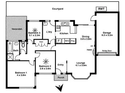 Floorplan of Homely unit listing, 4/7 Cross Street, Lockleys SA 5032