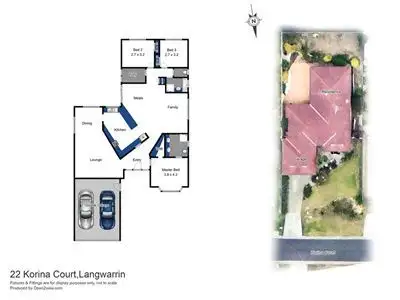 Floorplan of Homely house listing, 22 Korina Court, Langwarrin VIC 3910