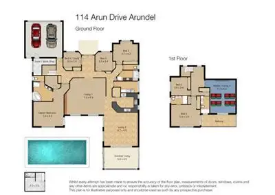 Floorplan of Homely house listing, 114 Arun Drive, Arundel QLD 4214