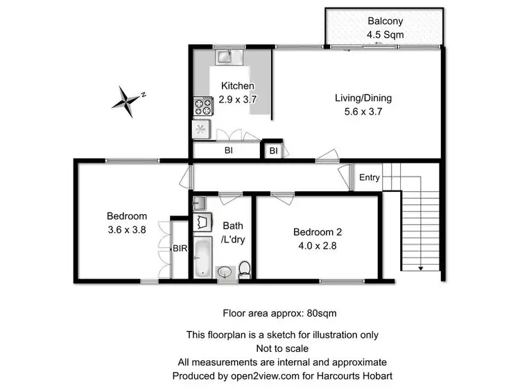 Floorplan of Homely unit listing, 12/3 Nietta Road, Lindisfarne TAS 7015