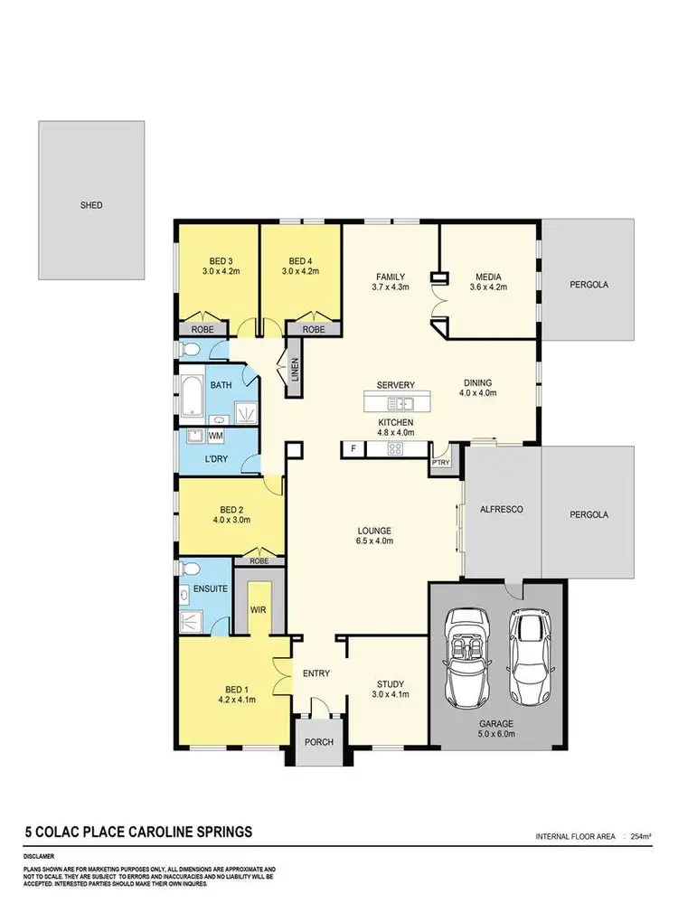 Floorplan of Homely house listing, 5 Colac Place, Caroline Springs VIC 3023
