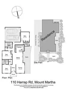 Floorplan of Homely unit listing, 110 Harrap Road, Mount Martha VIC 3934