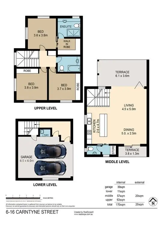 Floorplan of Homely townhouse listing, 6/16 Carntyne Street, Morningside QLD 4170