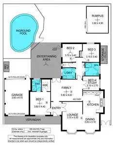 Floorplan of Homely house listing, 72 Perry Barr Road, Hallett Cove SA 5158