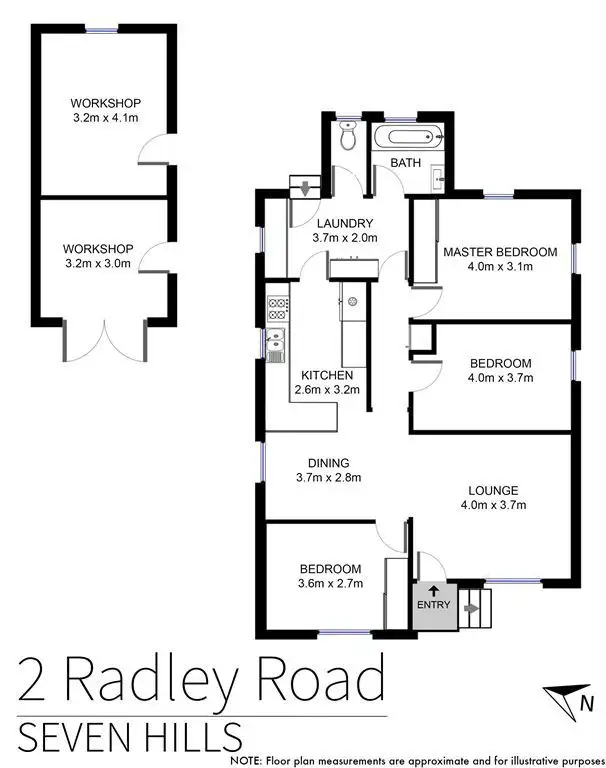 Floorplan of Homely house listing, 2 Radley Road, Seven Hills NSW 2147