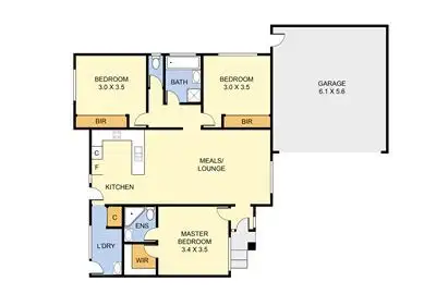Floorplan of Homely unit listing, 3/34 Paton Crescent, Boronia VIC 3155