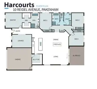 Floorplan of Homely house listing, 10 Reidel Avenue, Pakenham VIC 3810