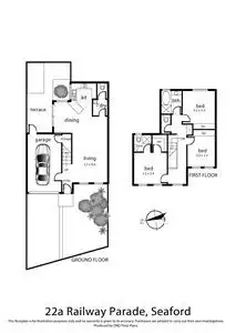 Floorplan of Homely townhouse listing, 22A Railway Parade, Seaford VIC 3198