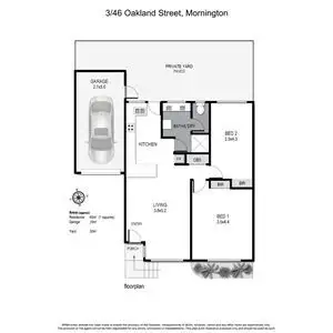 Floorplan of Homely unit listing, 3/46 Oakland Street, Mornington VIC 3931