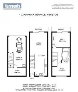 Floorplan of Homely unit listing, 4/32 Garrick Terrace, Herston QLD 4006