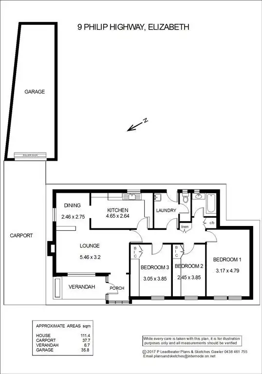 Floorplan of Homely house listing, 9 Philip Highway, Elizabeth SA 5112