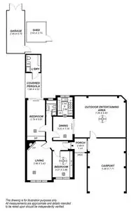 Floorplan of Homely semi-detached listing, 1/6 Young Street, Glenelg East SA 5045