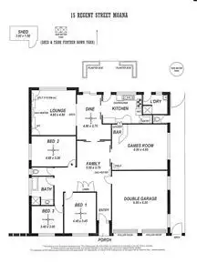 Floorplan of Homely house listing, 15 Regent Street, Moana SA 5169