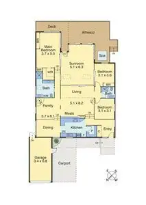 Floorplan of Homely house listing, 102 Mountain View Road, Mount Eliza VIC 3930