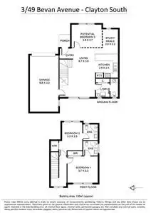 Floorplan of Homely townhouse listing, 3/49 Bevan Avenue, Clayton South VIC 3169