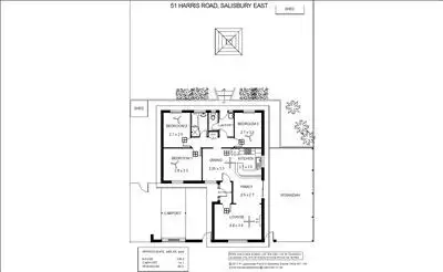 Floorplan of Homely house listing, 51 Harris Road, Salisbury East SA 5109