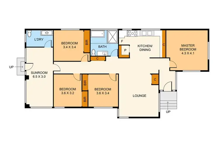 Floorplan of Homely unit listing, 1/29 Aubrey Grove, Boronia VIC 3155