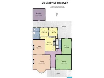 Floorplan of Homely house listing, 29 Beatty Street, Reservoir VIC 3073
