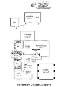 Floorplan of Homely house listing, 56 Fernbank Crescent, Mulgrave VIC 3170