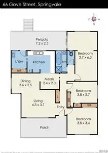 Floorplan of Homely house listing, 66 Gove Street, Springvale VIC 3171