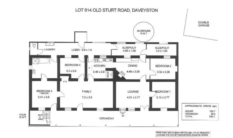 Floorplan of Homely house listing, 1 Old Sturt Hwy, Daveyston SA 5355