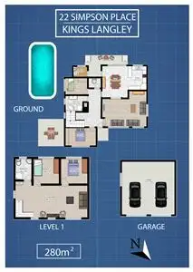 Floorplan of Homely house listing, 22 Simpson Place, Kings Langley NSW 2147