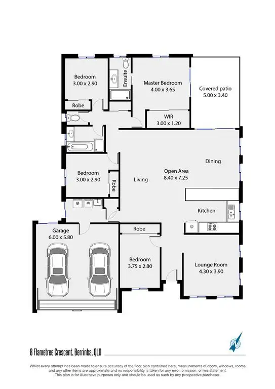 Floorplan of Homely house listing, 8 Flametree Cres, Berrinba QLD 4117