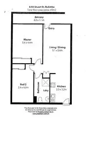 Floorplan of Homely unit listing, 6/84 Stuart Street, Bulimba QLD 4171