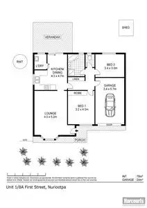 Floorplan of Homely unit listing, 1/8A First Street, Nuriootpa SA 5355