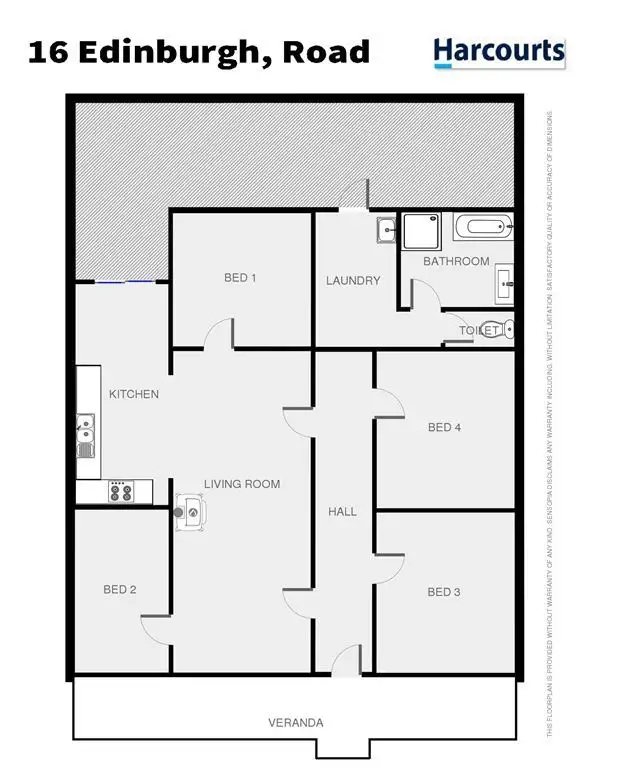Floorplan of Homely house listing, 16 Edinburgh Road, Edenhope VIC 3318