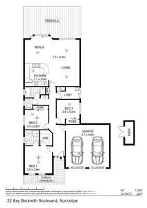 Floorplan of Homely house listing, 22 Ray Beckwith Boulevard, Nuriootpa SA 5355