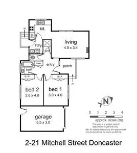 Floorplan of Homely unit listing, 2/21 Mitchell St., Doncaster East VIC 3109