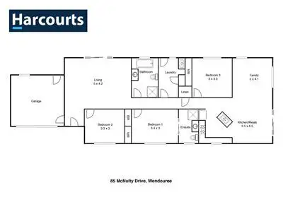 Floorplan of Homely house listing, 85 McNulty Drive, Wendouree VIC 3355