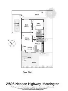 Floorplan of Homely unit listing, 2/896 Nepean Hwy, Mornington VIC 3931