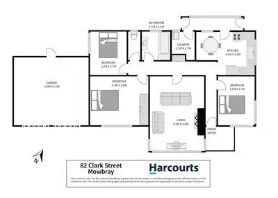 Floorplan of Homely house listing, 82 Clark Street, Mowbray TAS 7248