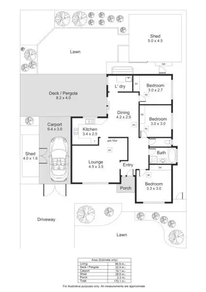 Floorplan of Homely house listing, 5 Shropshire Close, Old Reynella SA 5161
