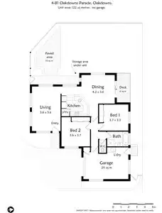 Floorplan of Homely unit listing, 4/81 Oakdowns Parade, Oakdowns TAS 7019