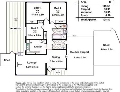 Floorplan of Homely house listing, 9 Somerset Road, Para Hills SA 5096
