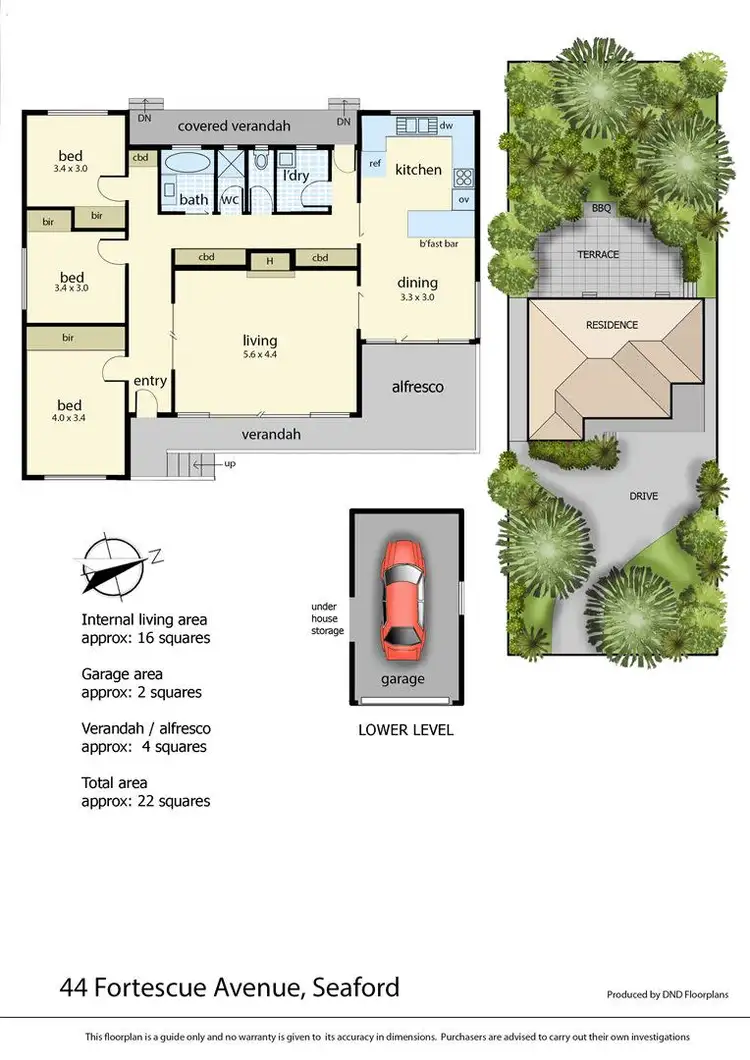 Floorplan of Homely house listing, 44 Fortescue Avenue, Seaford VIC 3198