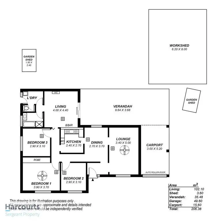 Floorplan of Homely house listing, 37 Megunya Crescent, Craigmore SA 5114