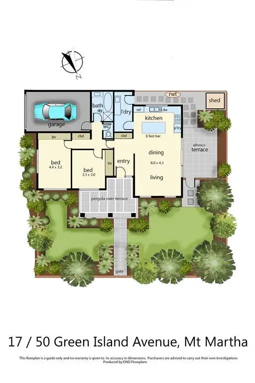 Floorplan of Homely unit listing, 17/50 Green Island Avenue, Mount Martha VIC 3934