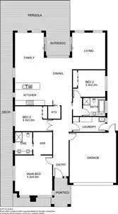 Floorplan of Homely house listing, 51 Burford Way, Cranbourne North VIC 3977