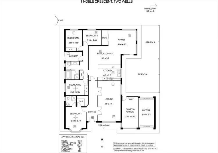 Floorplan of Homely house listing, 1 Noble Crescent, Two Wells SA 5501