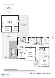Floorplan of Homely house listing, 3 Sheringa Crescent, Salisbury Park SA 5109
