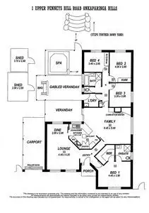 Floorplan of Homely house listing, 1 Upper Penneys Hill Road, Onkaparinga Hills SA 5163