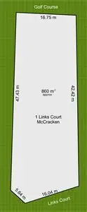 Floorplan of Homely land listing, 1 Links Court, Mccracken SA 5211
