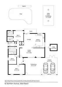 Floorplan of Homely house listing, 82 Northern Avenue, West Beach SA 5024