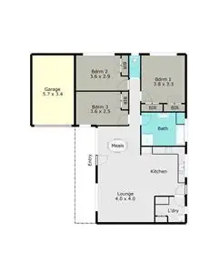 Floorplan of Homely unit listing, 3/412a Wilson Street, Ballarat VIC 3350