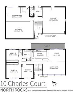 Floorplan of Homely house listing, 10 Charles Court, North Rocks NSW 2151